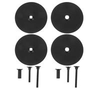 Abaodam Couvercle de Trou de Poignée de Porte Couverture 2 Ensembles en Acier Inoxydable Noir, Diamètre 67mm Compatible Universellement, Design Rond Moderne et Élégant, Lot de Sets