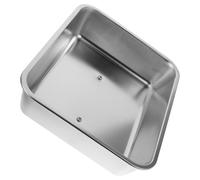 Abaodam Couvercle Rectangulaire Acier Inoxydable pour Grill de Fusion de Fromage et Beurre Protection Anti-Projections pour Barbecue et Cuisine Occidentale Résistant Chaleur