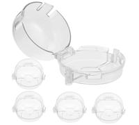 Abaodam Couvre-boutons De Cuisinière Universels à L'épreuve Des Garçon Et Filles, Protection De Sécurité Pour Gaz, Plastique Solide, Transparent, Adapté à La La Cuisine Familiale, Lot De 5 Pièces