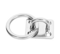 Abaodam Crochet Fixation Plafond Acier Inoxydable Plaque Oeil Carrée avec Anneau pour Suspension de Balancoire et Robuste