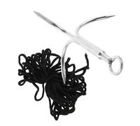 Abaodam Crochet Grappling Hook Acier Inoxydable Solide Grappin à Trois Griffes Résistant pour Camping Et Activités Extérieures Outil Corde Renforcée