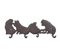 Abaodam Crochet Mural en Fer Noir Style Campagnard Américain, Porte-crochets Décoratif Pratique pour Vêtements et Paquet, pour L'arrière Porte la Maison
