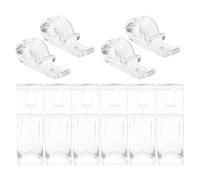 Abaodam Crochets Guide-Cordon en Métal Robuste Lot de 10 pour Stores Enrouleurs, Fixation à Vis Embouts Plastique, Compatibles Chaînes Perles, Utilisation pour Rideaux Romains et