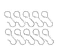 Abaodam Crochets Métalliques 10 Unités 2,30 CM pour Housse Siège Auto, Crochets en S Standard pour Organisateur Appuie-Tête Voiture