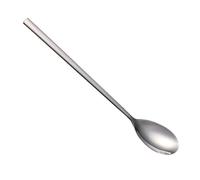 Abaodam Cuillère à Boulettes de Viande Manche Long Forme Ovale Perforée en Acier Inoxydable Antiadhésive Cuisine Professionnelle