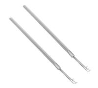 Abaodam Cuillère à Oreille en Acier Inoxydable 2 Pièces, Dissolvant de Cérumen Léger et Facile à Nettoyer pour Nettoyage des Oreilles à Domicile et Usage Professionnel