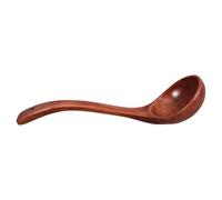 Abaodam Cuillère à Soupe Ustensile Cuisine Incurvé en Bois Marron Solide et Fiable pour Maison et Préparation de Soupe