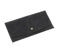 Abaodam Cuir Synthétique Portefeuille Cartes Multiples Noir, à Double Pli | Fermeture à Pression, Organisation des Cartes, Style Vintage Élégant, Alliage de Zinc, Usage Quotidien