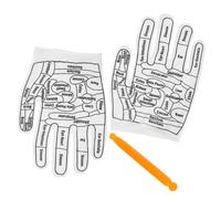 Abaodam de Massage Acupression avec Bâton de Massage Outils de Réflexologie pour Mains et Doigts Fatigue et Détente Modèle Unisexe avec Guide des Points Acupression Imprimé