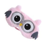 Abaodam de Sommeil Ajustable Peluche avec Dessin Chouette Mignonne Confortable et pour Dormir Bandeau Yeux Doux pour Filles