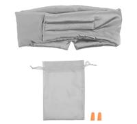 Abaodam de Sommeil avec Bouchons Oreille Anti-bruit et Sangle Réglable Set de Voyage avec Pochette de Rangement pour Nuit Sieste et Vol Opaque Gris