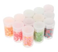 Abaodam de Tranches de Pâte Polymère Différentes Formes Colorées pour 12 Boîtes Décoration Nail Art Fruit Facile à Appliquer pour Salon de Manucure ou Loisirs Créatifs