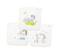 Abaodam Débarbouillettes En Coton Pour Bébé - Lot De 3 Douces Et Confortables Pour Le Visage Et Les Mains Des Nouveau-nés Et Des Enfants Et Pour La Salive Et Le Rot