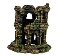 Abaodam Décor Aquarium Résine Figurine du Théâtre Romain Cachette pour Crevettes Abri pour Poissons et Crevettes Décoration de Cachette pour Aquarium