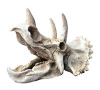 Abaodam Décor D'aquarium Crâne De Dinosaure en Résine Solide, Cachette Abri sous-Marin, Modèle Squelette Réaliste, Ornement Décoratif pour Crevettes Et Poissons, Accessoire Aquarium De Taille Moyenne