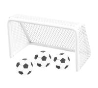 Abaodam Décor D'aquarium Football Mini Buts en Métal Noir et Blanc 28 Mm 3 Ballons et Filet, Jeu Interactif pour Poisson, Ornement Sportif Ludique pour Petit Aquarium, Accessoire Aquarium