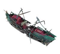 Abaodam Décor D'épave D'aquarium en Résine, Modèle de Naufrage sous-Marin Décoratif, Accessoire Léger pour Aquarium, Jeu et Cachette pour Poissons, Décorations Poissons Couleur Aléatoire