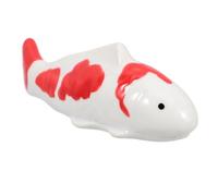 Abaodam Décoration Aquarium Poisson Flottant Céramique Rouge Ornement Flottant Adorable pour Réservoir et Paysage sous-Marin Sculpture Créative pour Aquarium et Bureau