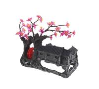 Abaodam Décoration Aquarium Résine Réaliste Maison Miniature Rocher Naturel Ornement Paysage pour Aquarium et Bureau