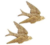 Abaodam Décoration Artisanale Intérieure 2 Pièces de Pendentifs Muraux en Résine de Hirondelle, Design Créatif et Résistant pour Salon et Chambre