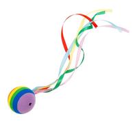 Abaodam Décoration d'Antenne de Voiture à Boule Arc-en-Ciel avec Ruban Coloré Accessoire Extérieur Léger et Solide Ornement Auto pour Personnalisation et Style Unique