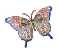 Abaodam Décoration Murale En Fer Forgé Bleu Pour Jardin Extérieur, Grand Art Mural Résistant Aux Intempéries, Décoration Artistique Solide Pour Terrasse Et Clôture