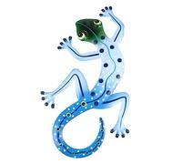 Abaodam Décoration Murale Gecko Fer Forgé Ornement Lézard Pour Intérieur Extérieur Accroché Avec Crochet Arrière