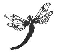 Abaodam Décoration Murale Suspendue en Fer Forme Libellule Noire, Art Mural Extérieur Unique pour Salle à Manger ou Bureau, Décor de Jardin Artistique et Délicat