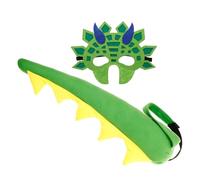 Abaodam Déguisement Dinosaure Garçon et Filles 2 Pièces Masque en Feutre et Queue Costume Cosplay Garçon Fille pour Fête Anniversaire Halloween Accessoires Cosplay Dinosaure Petit