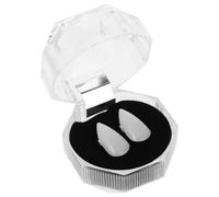 Abaodam Dents de Vampire Réalistes en Plastique Blanc Résistantes Déformation, Accessoires de Costume pour Halloween et Cosplay Film, Démoniaques Effrayants