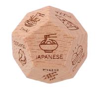 Abaodam Dés Alimentaires en Bois pour Décision Repas Cube de Choix Ludique pour Dîner en de Dés Interactif Rendez-Vous Saint-Valentin Anniversaire et Fête Présent Original pour