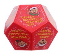 Abaodam Dés de Noël Rouges pour Échange de Présents - Jeu de Dés Polyédriques Festif pour Fête de Noël en Famille - Activité Ludique pour Soirées et Échanges Festifs