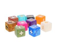 Abaodam Dés Mathématiques en Plastique 10 Pièces Signes D'addition Soustraction, Outil Pédagogique pour Apprentissage Scolaire et Jeux Éducatifs Garçon et Filles, Couleur Aléatoire