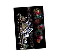 Abaodam Dessin à Gratter pour Adultes Outil de Décompression Fait Main Tableau à Gratter Motif Opéra de Sydney Loisirs Créatifs Relaxants Accessoires pour Dessin et Apprentissage