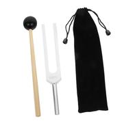Abaodam Diapason Aluminium Argenté pour Thérapie et Set Complet avec Marteau et Sac de Rangement Accordeur Musical pour Chakras et Instruments Thérapeutiques
