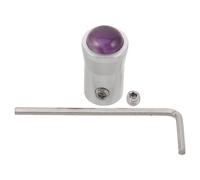 Abaodam Diapason de Contemplation en Cristal de Pourpre avec Base Argentée en Alliage D'aluminium, Accessoire de Yoga pour Équilibre Corps-esprit et Stimulation Circulation Sanguine