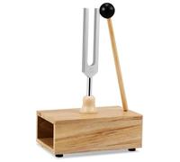 Abaodam Diapason de Yoga 528 Hz en Alliage D'aluminium avec Maillet | Boîte de Résonance, Son Clair et Maintien du Ton, Usage pour Tests Auditifs et Expériences