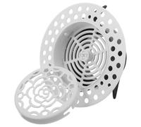 Abaodam Diffuseur de Ventilation Rond Encastré sans Cadre en Abs Blanc | Débit D’air Réglable, Installation Facile, Usage la Cuisine et Chambres, Finition Moderne, Aération