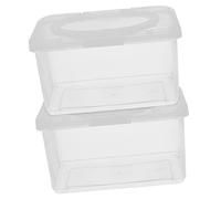 Abaodam Distributeur De Lingettes Bébé 2 Pièces Couvercle, Boîte De Rangement Grosse Capacité 1850 Ml En Pp, Portable Et Léger, Pour Salle De Bain Et Maison, Étui Pratique Pour Lingettes Rechargeables