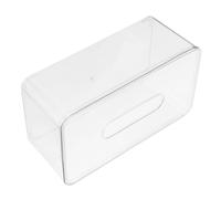 Abaodam Distributeur de Mouchoirs Transparent en Pet Rectangulaire pour Maison et Bureau, Ouverture Large et Design Moderne Minimaliste pour Repas et Espaces de Travail