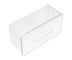 Abaodam Distributeur de Mouchoirs Transparent en Pet Rectangulaire pour Maison et Bureau, Ouverture Large et Design Moderne Minimaliste pour Repas et Espaces de Travail