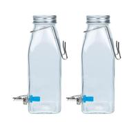 Abaodam Distributeur d'eau Suspendu pour Petits Animaux 350ml en Verre et Acier Inoxydable, Design Simple, Expérience de Boisson Confortable, Sécurité Morsure, pour Hamster et Cochon