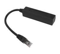 Abaodam Distributeur Réseau Rj45 à 4 Ports, Cuivre ABS, Noir | Outil de Répartition à Structure Simple, Usage Bureau et Poste Fixe, pour PC et Caméras Ip