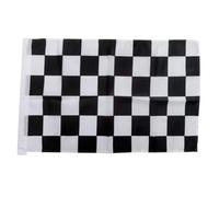 Abaodam Drapeau de Course à Carreaux Noir et Blanc Signal de Départ pour Événements Décoration Thématique de Fête de Course Durable et Pratique