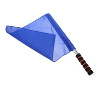 Abaodam Drapeau de Signalisation D’arbitre Multifonction 45x30 Cm en Tissu Polyester Léger, Drapeau Rouge, Jaune et Vert Manche en Acier Inoxydable, Équipement Sportif Portable