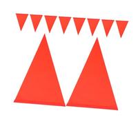 Abaodam Drapeaux de Sécurité Vélo et Voiturette de Golf, Lot de 10 Pièces Triangles de Signalisation 21X30X30 CM, Accessoires pour Garçon et Filles et Déplacements en Ville