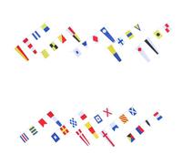 Abaodam Drapeaux de signalisation nautique pour bateaux et navires, décoration marine, drapeaux avec lettres, chiffres et symboles, visibilité claire, thème marin