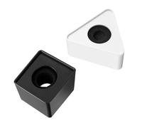 Abaodam Drapeaux Micro ABS en Lot de 2, Supports Carrés et Triangulaires Surface Plane, Personnalisables Logo ou Autocollants, pour Interviews et Streaming