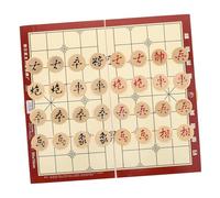 Abaodam Échiquier Chinois en Bois Pliable pour Adultes et Garçon et Filles Jeu d'Échecs Traditionnel avec Boîte de Rangement Plateau de Jeu Compact et Portable