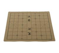 Abaodam Échiquier Pliable en Cuir Marron à Double Face Lignes Claires, Plateau de Jeu D'échecs Pratique et Compact Voyage Couleur Aléatoire